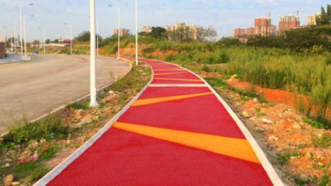 德阳市万达广场旁健身绿道